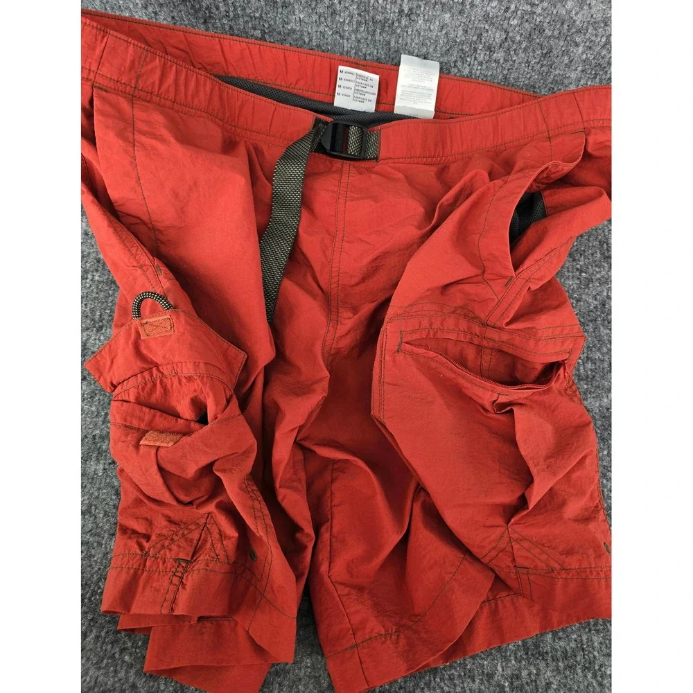 Columbia Cascade Creek Water Shorts Mens M Rust Orange Belted PFG Liner Gorpcore